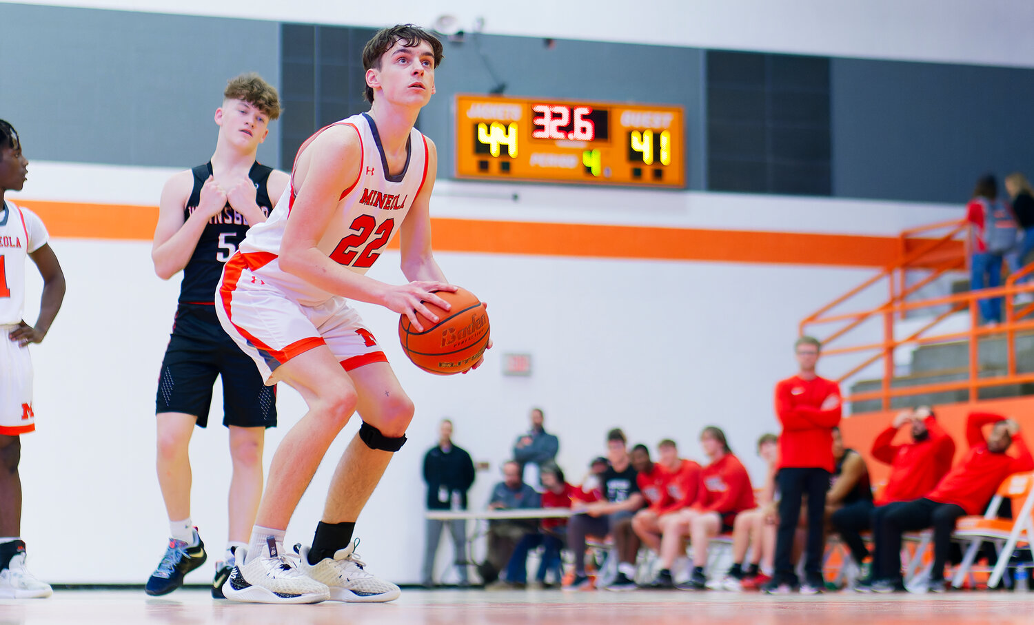 Zane Strange hit two free throws with 32 seconds left against Winnsboro to help secure the win and open a 5-point lead. [see several more shots]